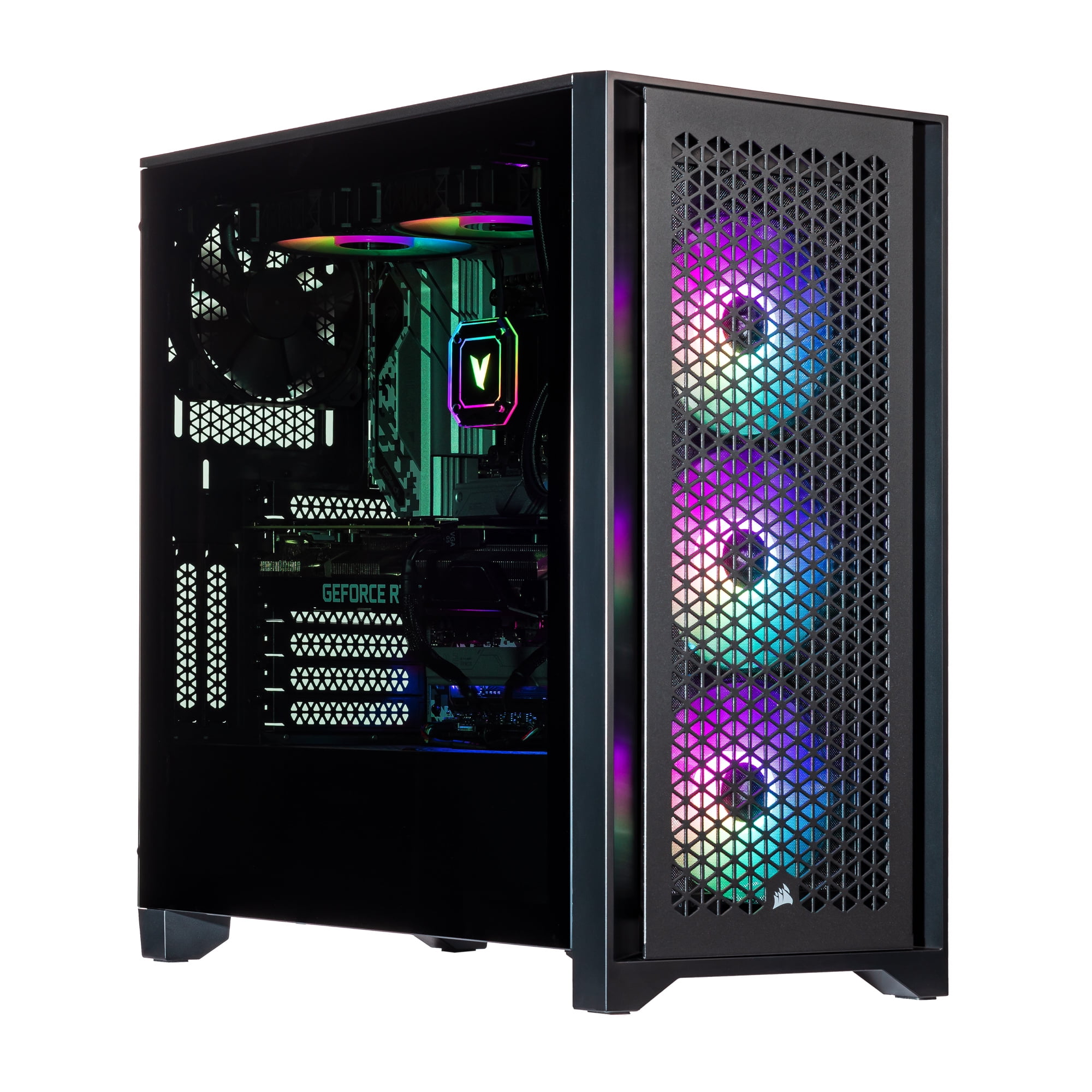 MXZ Gaming PC Desktop Computer, AMD Ryzen 5 5600 3.7GHz, RTX 3060 8GB,  B450,16GB DDR4, NVME 500GB SSD, 6RGB Fans, Win 11 Pro Ready, Gamer Desktop