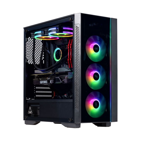 Velztorm Aspix Custom Gaming Desktop Liquid-Cooled (Intel i9-12900K (Alder Lake) 16-Core, GeForce RTX 3080 10GB, 64GB DDR4, 512GB PCIe SSD + 6TB HDD, 240mm AIO, RGB Fans, WiFi 6, BT 5.2, Win10P)