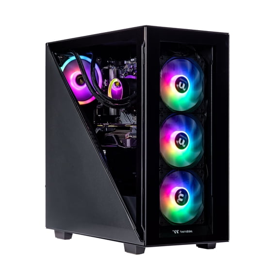 Velztorm Black Gladio Custom Built Gaming Desktop PC (AMD Ryzen 9 5900X 8-Core, GeForce GTX 1050 Ti, 16GB RAM, 1TB PCIe SSD + 6TB HDD (3.5), Wifi, USB 3.2, HDMI, Display Port, Win 10 Pro)