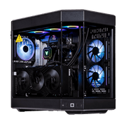 Velztorm Black Praetix 3D Gaming Desktop PC AMD Ryzen 7 9800X3D, GeForce RTX 5070 Ti, 32GB DDR5, 2TB PCIe SSD, RGB Fans, 360mm AIO, 1000W PSU, WiFi 7, Bluetooth 5.4, RJ-45, HDMI, Win 11 Pro