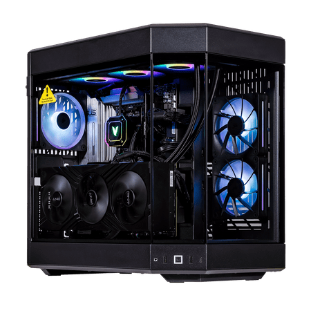 Velztorm Black Praetix 3D Gaming Desktop PC (AMD Ryzen 7 9800X3D, Radeon RX 9070 XT, 64GB DDR5, 2TB PCIe SSD + 6TB HDD, RGB Fans, 360mm AIO, 1000W PSU, WiFi 7, Bluetooth 5.4, RJ-45, HDMI, Win 11 Pro)