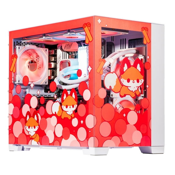 Velztorm Cinnamon Fox Custom Built Gaming Desktop PC (AMD Ryzen 7 5700X 8-Core, 64GB RAM, 2TB PCIe SSD + 1TB HDD (3.5), GeForce RTX 4060, Wifi, Bluetooth, HDMI, Win 10 Home)