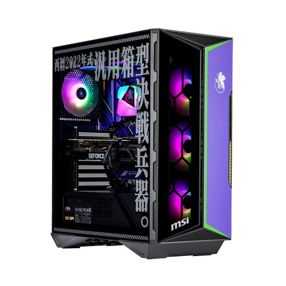 Velztorm EVANGELION Limited Edition Custom Built Gaming Desktop PC (Intel i9-12900K (Alder Lake) 16-Core, GeForce RTX 3070, 16GB DDR5 4800MHz RAM, 2TB PCIe SSD, Wifi, USB 3.2, HDMI, Win 10 Home)