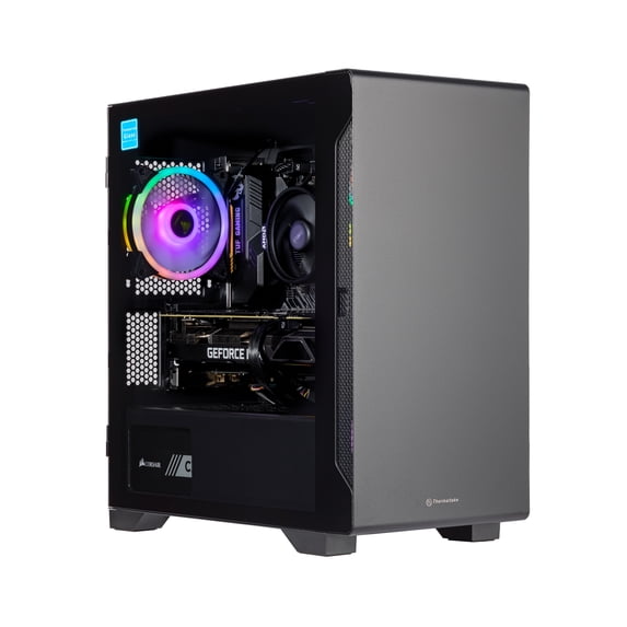 Velztorm Erebix Custom Built Gaming Desktop PC (AMD Ryzen 3 3100 4-Core, GeForce GTX 1050 Ti, 128GB RAM, 8TB PCIe SSD, Wifi, USB 3.2, HDMI, Win 11 Pro)