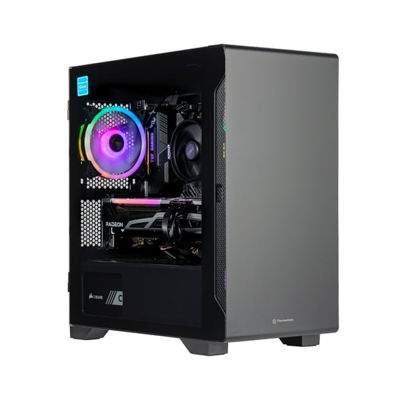 Velztorm Erebix Custom Built Gaming Desktop PC (AMD Ryzen 3 3100 4-Core, Radeon RX 6600 XT, 64GB RAM, 4TB PCIe SSD, Wifi, USB 3.2, HDMI, Win 11 Pro)