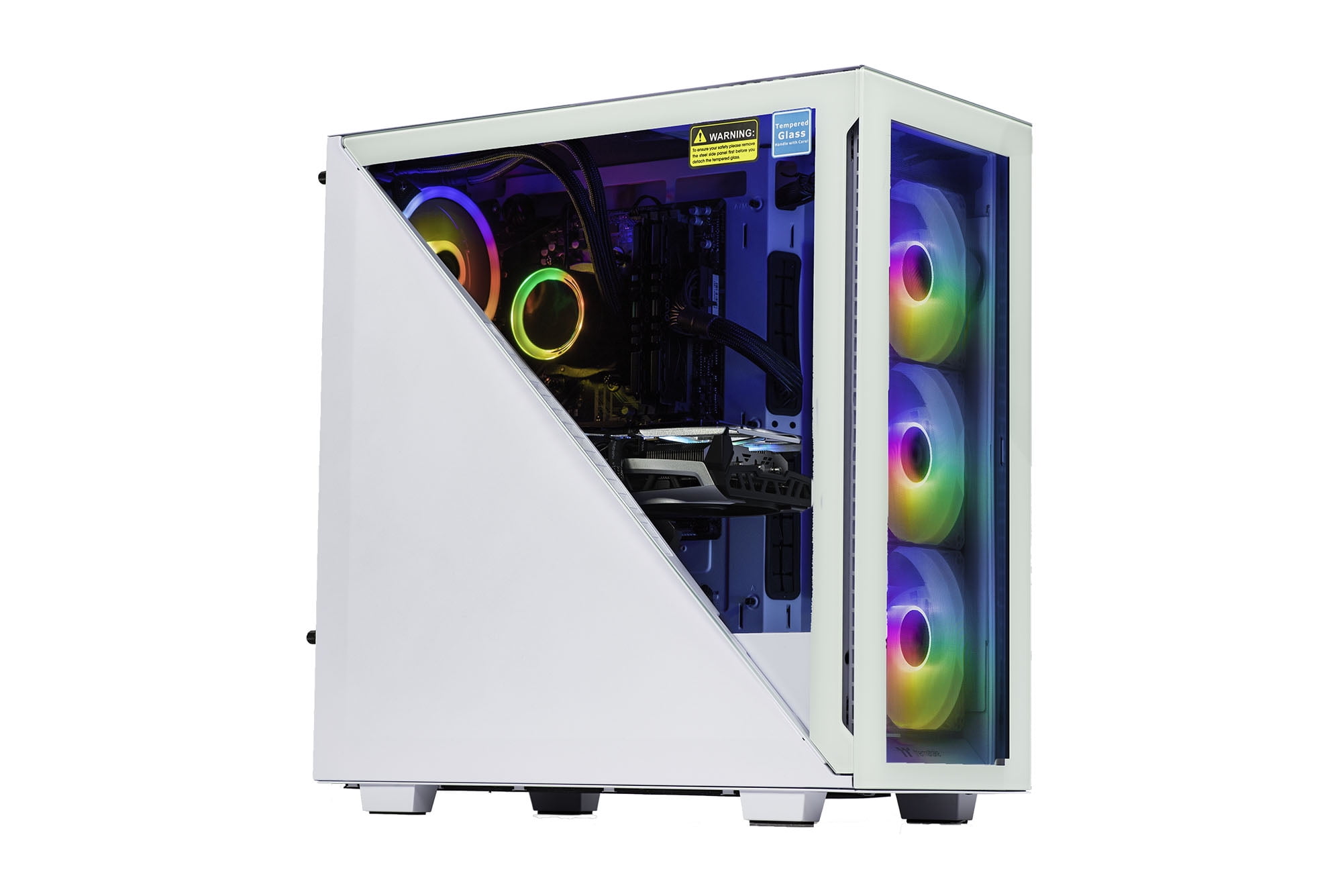 Velztorm Gladio Custom Built Powerful Gaming Desktop PC White AMD