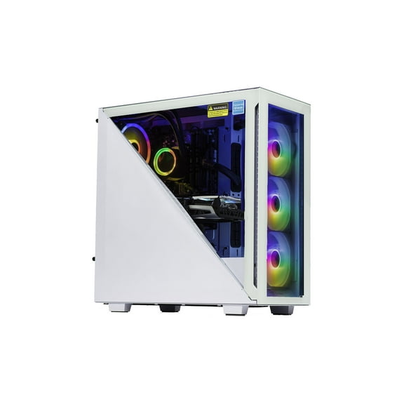 Velztorm Gladio Custom Built Powerful Gaming Desktop PC White (AMD Ryzen 9 5900X 12-Core, 16GB RAM, 2TB PCIe SSD, Radeon RX 6900 XT, Wifi, Bluetooth, 2xUSB 3.0, 1xHDMI, Win 10 Home)