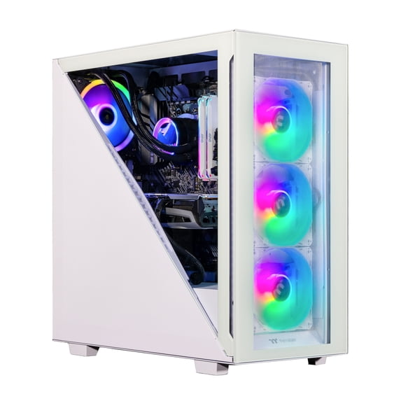 Velztorm Gladio Custom Built Powerful Gaming Desktop PC White (AMD Ryzen 9 5900X 12-Core, 64GB RAM, 512GB PCIe SSD + 6TB HDD (3.5), Radeon RX 6900 XT, Wifi, Bluetooth, 2xUSB 3.0, 1xHDMI, Win 10 Pro)