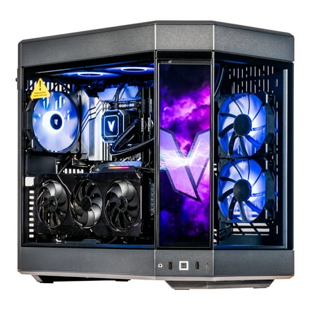 Velztorm LCD Black Praetix Custom Built Gaming Desktop PC (Intel i9-14900K, GeForce RTX 5080, 32GB DDR5, 2TB PCIe SSD, RGB Fans, 360mm AIO, 1000W PSU, WiFi 6E, Bluetooth 5.2, RJ-45, Win 11 Home)