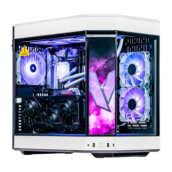 Velztorm LCD Praetix Gaming Desktop PC (Intel i9-14900K 2.40GHz, GeForce RTX 3080 10GB, 32GB DDR5, 512GB PCIe NVMe SSD + 1TB HDD, 360mm AIO, 1000W PSU, RGB Fans, WiFi 6E, Win 11 Home) VELZ0091