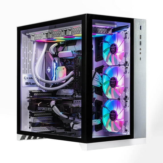 Velztorm Lux Gaming/Entertainment Desktop PC (AMD Ryzen 9 5950X 16-Core, GeForce RTX 4090 24GB, 128GB RAM, 2TB PCIe SSD + 2TB HDD (3.5), Wifi, USB 3.2, HDMI, Win 11 Home)
