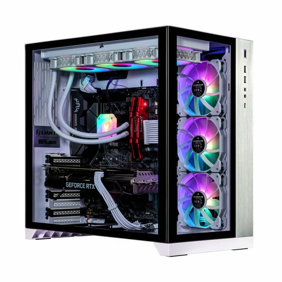 Velztorm Lux Lyte Custom Built Gaming Desktop PC (AMD Ryzen 9 - 5900X 12-Core, GeForce RTX 3050, 128GB RAM, 1TB PCIe SSD + 2TB HDD (3.5), Wifi, USB 3.2, HDMI, Bluetooth, Display Port, Win 10 Pro)