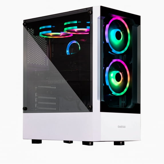 Velztorm Marrox CTO Gaming Desktop White (AMD Ryzen 7 5800X 8-Core, 32GB DDR4, 512GB PCIe SSD + 1TB HDD, GeForce RTX 3070 Ti 8GB, WiFi, 240 mm AIO, RGB Fans, 750W PSU, Win 10 Pro)
