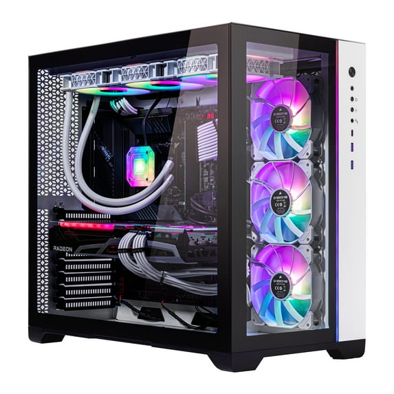 Velztorm Meridux CTO Desktop Liquid-Cooled 12th Gen (Intel i7-12700K 12-Core, Radeon RX 6700 XT 12GB,32GB DDR5 4800MHz RAM, 2x8TB PCIe SSD (16TB),RGB Fans,850W PSU,Wifi 6,BT 5.2,White, Win10Pro