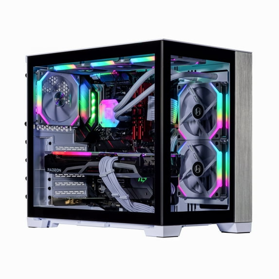 Velztorm Mini Lux Gaming Custom Desktop (AMD Ryzen 9 5950X 16-Core, Radeon RX 6900 XT, 128GB RAM, 1TB PCIe SSD + 2TB HDD, Wifi, USB 3.2, HDMI, Display Port, Win 10 Pro)