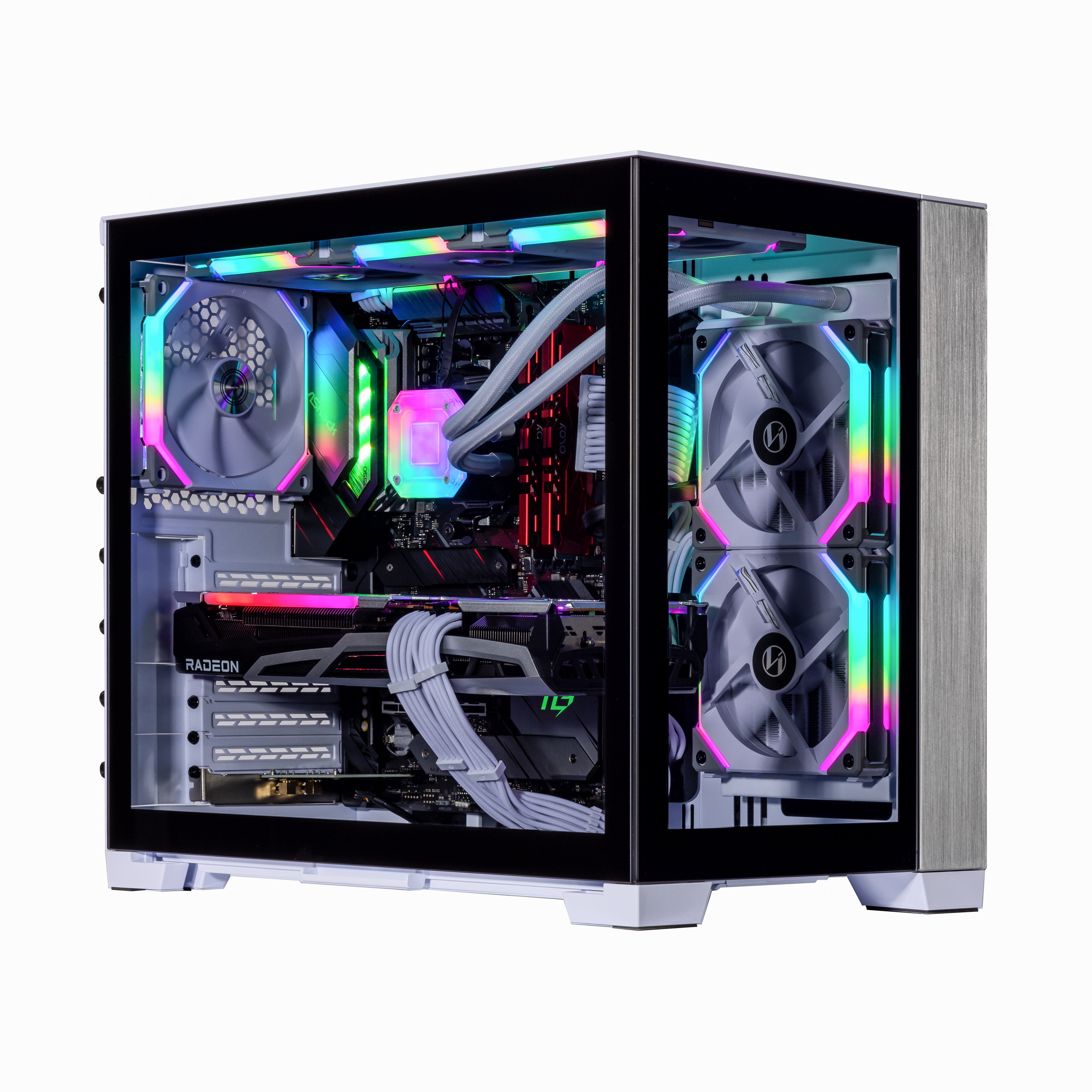 Velztorm Mini Lux Gaming Custom Desktop (AMD Ryzen 9 5950X 16-Core, Radeon RX 6900 XT, 64GB RAM, 2x8TB PCIe SSD (16TB), Wifi, USB 3.2, HDMI, Display Port, Win 10 Pro)