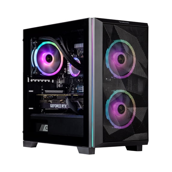 Velztorm Mini Pilum CTO Gaming Desktop PC (AMD Ryzen 7 - 3700X 8-Core, GeForce RTX 3060 Ti, 128GB DDR4, 2TB PCIe SSD+2TB HDD (3.5) , 120mm AIO, RGB Fans, 750W PSU, WiFi 5, BT, Win10H) VELZ0058