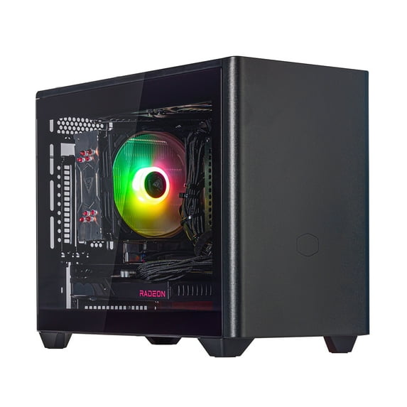 Velztorm Minixa Custom Built Gaming Desktop Computer (AMD Ryzen 5 5600X 6-Core, Radeon RX 6700 XT 12GB GDDR6, 64GB DDR4, 8TB PCIe SSD, Wifi, USB 3.2, HDMI, Bluetooth, Win 10 Home) VELZ0026