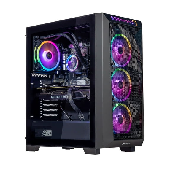 Velztorm Pilum Gaming Desktop PC (AMD Ryzen 7 - 5700X 8-Core, GeForce RTX 3050, 64GB RAM, 512GB PCIe SSD + 2TB HDD (3.5), HDMI, Display Port, Win 11 Pro)