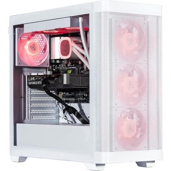 Velztorm Pilum Z2 Gaming Desktop Ryzen 7 5700X RTX 5060 32GB DDR4 1TB SSD Win11 Home White