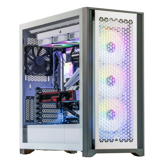 Velztorm White Aciex 3D Custom Built Gaming Desktop PC (AMD Ryzen 9 7950X3D 16-Core, Radeon RX 6900 XT, 32GB DDR5 4800MHz RAM, 2TB PCIe SSD + 2TB HDD (3.5), Wifi, Win 10 Home)