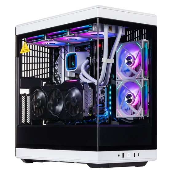 Velztorm White Braevix Custom Built Gaming Desktop PC (AMD Ryzen 9 7900X3D 12-Core, GeForce RTX 3090, 64GB DDR5 4800MHz RAM, 512GB PCIe SSD + 1TB HDD (3.5), Wifi, USB 3.2, HDMI, Win 10 Home)