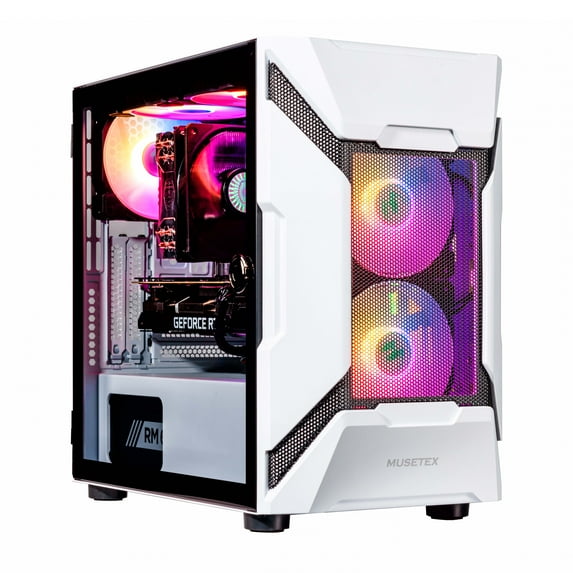 Velztorm White Gratix Gaming Custom Desktop (Intel i5-10400F 6-Core, GeForce RTX 3060 Ti, 64GB RAM, 1TB m.2 SATA SSD + 6TB HDD, Wifi, USB 3.2, HDMI, Bluetooth, Win 10 Pro)