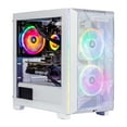 thumbnail image 1 of Velztorm White Mini Pilum Gaming Desktop PC (AMD Ryzen 7 5700X 3.40GHz, GeForce GTX 1660 Super 6GB, 128GB DDR4, 2TB PCIe NVMe SSD + 2TB HDD (3.5), 120mm AIO, 750W PSU, AC WiFi, Win 11 Pro) VELZ0093, 1 of 7