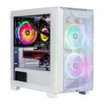 thumbnail image 1 of Velztorm White Mini Pilum Gaming Desktop PC (AMD Ryzen 7 5700X 3.40Ghz, Radeon RX 6700 XT12GB, 16GB DDR4, 1TB PCIe NVMe SSD + 1TB HDD (3.5), 120mm AIO, 750W PSU, AC WiFi, Win 11 Home) VELZ0093, 1 of 7