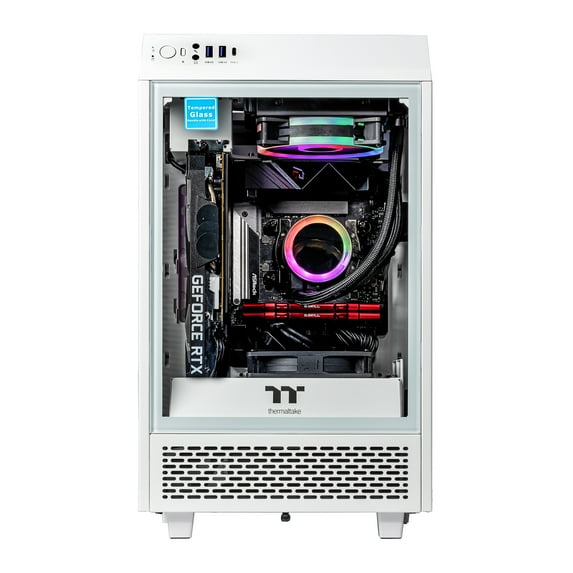 Velztorm White Vertix Gaming Custom Desktop (AMD Ryzen 9 5900X 12-Core, GeForce RTX 4070 12GB, 16GB RAM, 1TB PCIe SSD + 2TB HDD, Wifi, USB 3.2, HDMI, Bluetooth, Display Port, Win 10 Home)