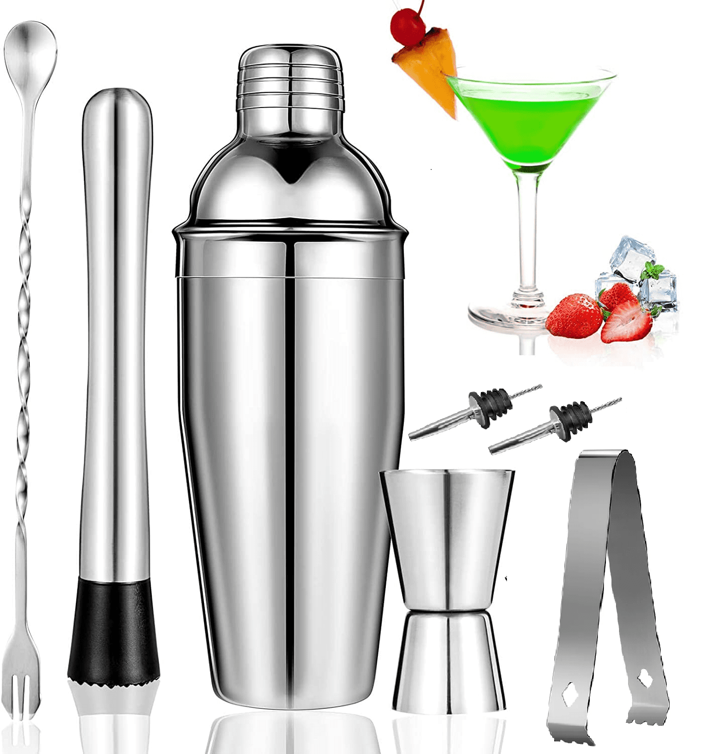 Vemingo Cocktail Shaker, 7 Pcs Cocktail Set , Bar Tool Set, In 750ML
