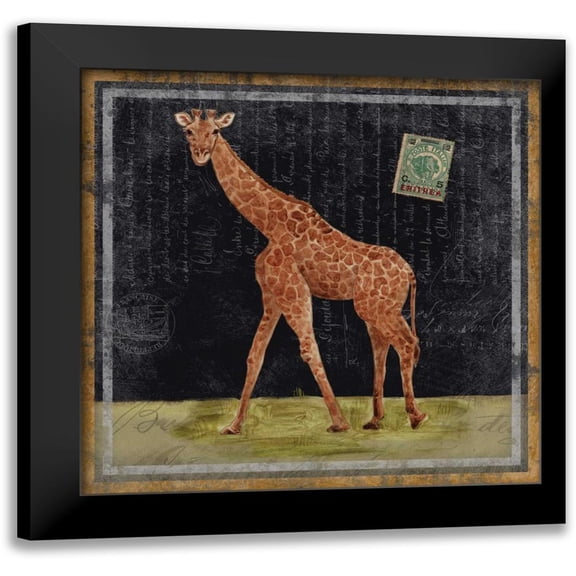Ven Vertloh, Lisa 12x12 Black Modern Framed Museum Art Print Titled - Giraffe