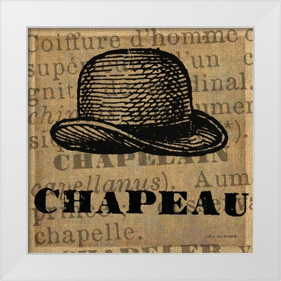 Ven Vertloh, Lisa 20x20 White Modern Wood Framed Museum Art Print Titled - Chapeau