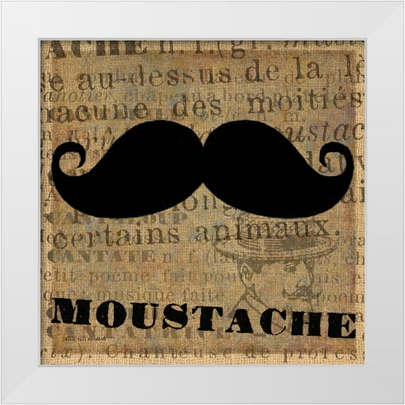 Ven Vertloh, Lisa 20x20 White Modern Wood Framed Museum Art Print Titled - Moustache