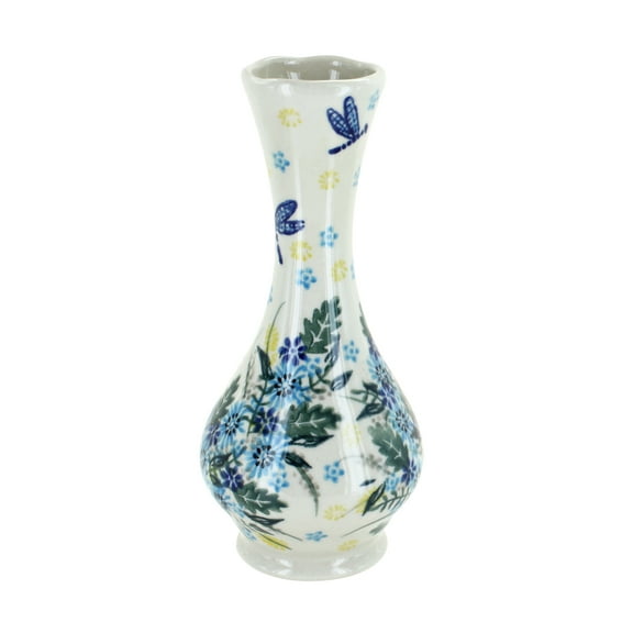 Vena Blue Rose Polish Pottery 145 Small Bud Vase Alyssa