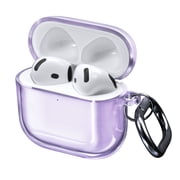 Vena Clear Case for AirPods 5/ Airpods 4 TPU Cover Compatible with AirPods 5th/4th Gen, Supports Wireless Charging, Purple