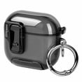 thumbnail image 1 of Vena for AirPods 5/4 Case Cover TPU with Lock & Phone Stand Compatible with Apple AirPods 5th/4th Gen, Supports Wireless Charging, Clear Black, 1 of 8