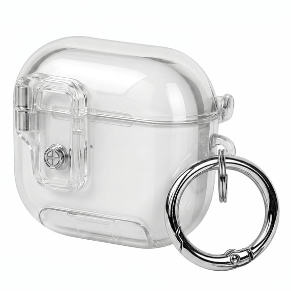 Vena for AirPods 5 & 4 Case Cover TPU with Lock & Phone Stand Compatible with Apple AirPods 5th/4th Gen, Supports Wireless Charging, Clear