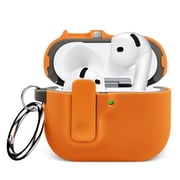 Vena for AirPods 5/4 Case, PC TPU Dual Layer Protector Cover, with Auto Open Lock Compatible with Apple AirPods 5th/4th Gen, Supports Wireless Charging, Orange