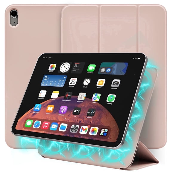 Vena For Apple iPad A16 Case, iPad 10th Generation Case, iPad 11th Generation Case, Detachable Magnetic iPad Case with Pencil Holder, Pink