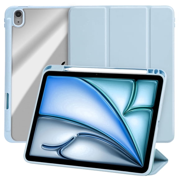 Vena For Apple iPad Air 11 Inch Case Clear, iPad Air M4 M3 M2 Case 2025, Slim Trifold Stand, iPad Air 5th Generation Case Cover, Blue