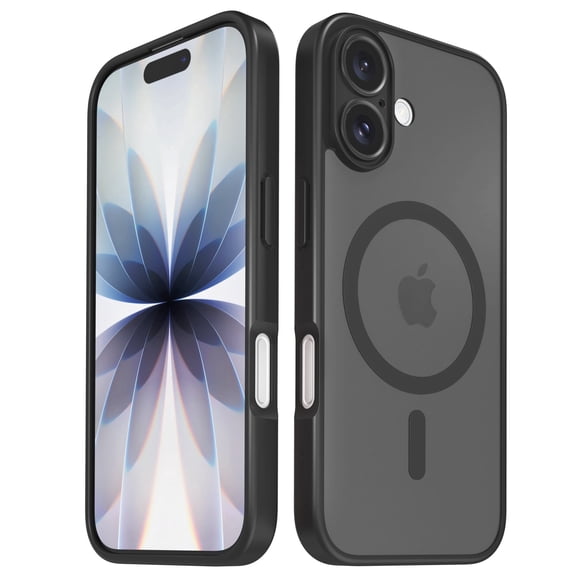 Vena Magnetic Case For iPhone 17 Air, MagSafe Compatible Protective Shock Resistance Translucent Back Slim Phone Cover, Black