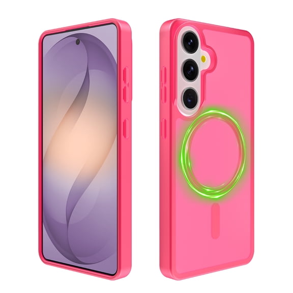 Vena For Samsung Galaxy S26 Case Magsafe, Magnetic Phone Case, Shockproof Translucent Back Slim Phone Cover, Support Wireless Charging, Pink