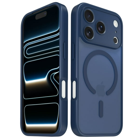 Vena For Apple iPhone 17 Pro Case Magsafe, Magnetic Shockproof Translucent Back Slim Protective Phone Case, Blue