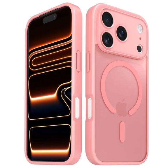 Vena For Apple iPhone 17 Pro Case Magsafe, Magnetic Shockproof Translucent Back Slim Protective Phone Case, Light Pink