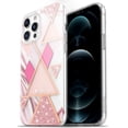 thumbnail image 1 of Vena Melange Marble Case Compatible with Apple iPhone 12 Pro Max (6.7"-inch), (Drop Proof Protection) Stylish Glitter Sparkle Bumper Case Cover - Rose Gold, 1 of 8