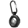 thumbnail image 1 of Vena Round TPU Case for Apple AirTag Holder Keychain Cover With Keychain Ring, Black, 1 of 7