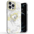 thumbnail image 1 of Vena vLove Glitter Clear Case Compatible with Apple iPhone 13 Pro Max (6.7"-inch), Heart Shape Design (MagSafe Compatible) Dual Layer Slim Hybrid Clear Bumper Case Cover - Rose Gold, 1 of 8