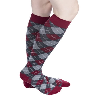 VenaCouture Womens 15-20 mmHg Compression Socks, Bold Mini-Argyle Pattern