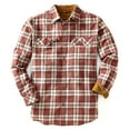 thumbnail image 1 of Venado Flannel Shirt for Men - Men's Plaid Shirt with Full Reach Gusset (XL, Chili), 1 of 4